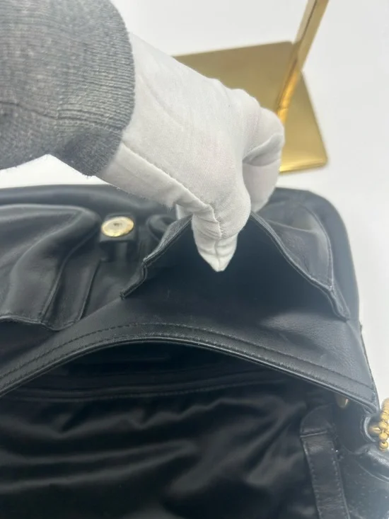 Coach Black Leather Shoulder Bag with Gold Hardware - Picture 9 of 16